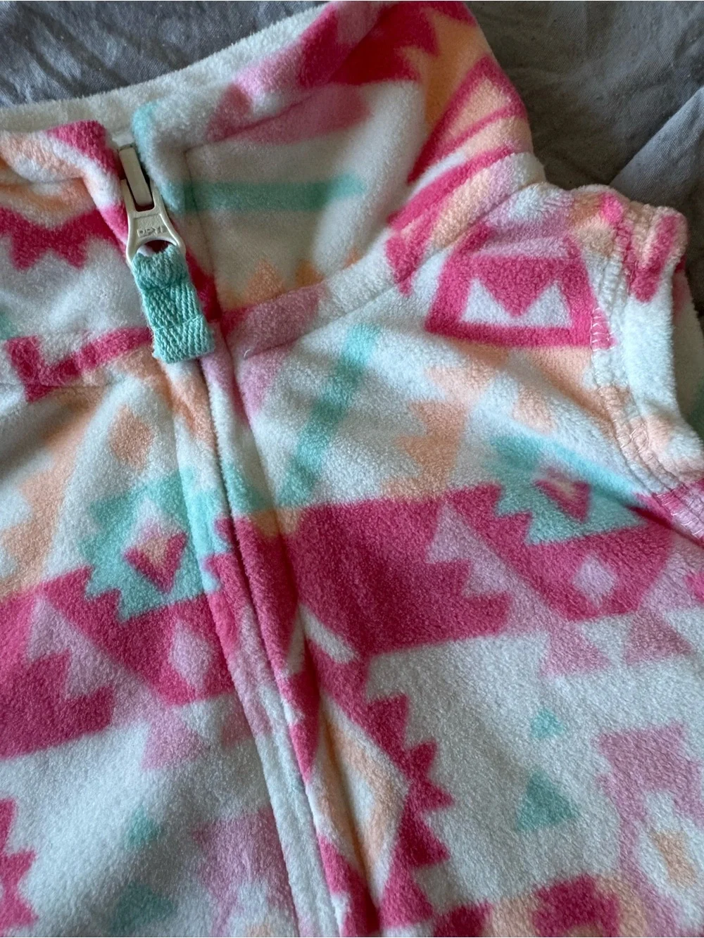 Carters Girls' Pink Aztec Fleece Vest